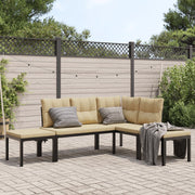 Loungeset 4-delig gepoedercoat staal zwart