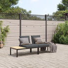 2-piece Lounge Set with cushions aluminum black