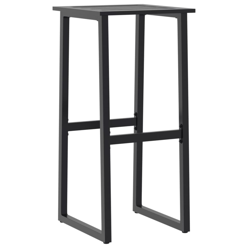 3-Delige Tuinbarset Gepoedercoat Staal Zwart 2 50 x 50 x 110 cm