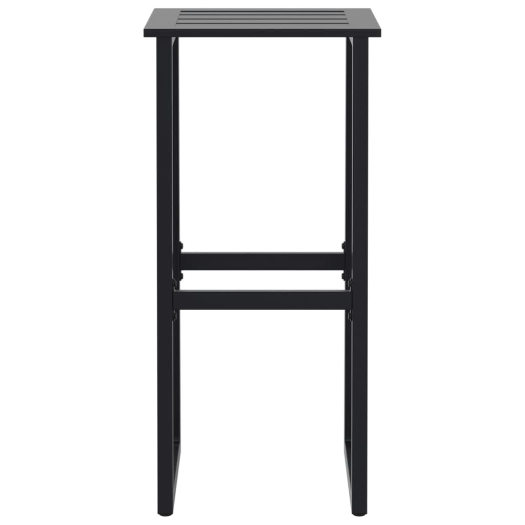3-Delige Tuinbarset Gepoedercoat Staal Zwart 2 50 x 50 x 110 cm
