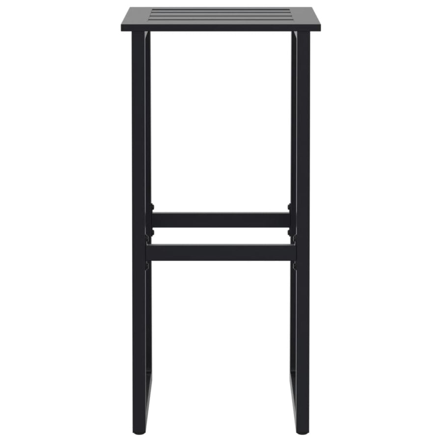 3-Delige Tuinbarset Gepoedercoat Staal Zwart 2 50 x 50 x 110 cm