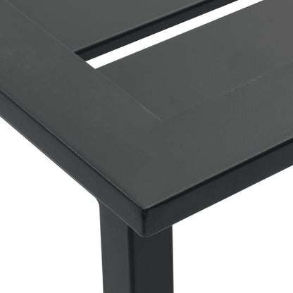 3-Delige Tuinbarset Gepoedercoat Staal Zwart 2 50 x 50 x 110 cm