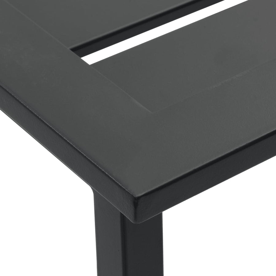 3-Delige Tuinbarset Gepoedercoat Staal Zwart 2 50 x 50 x 110 cm