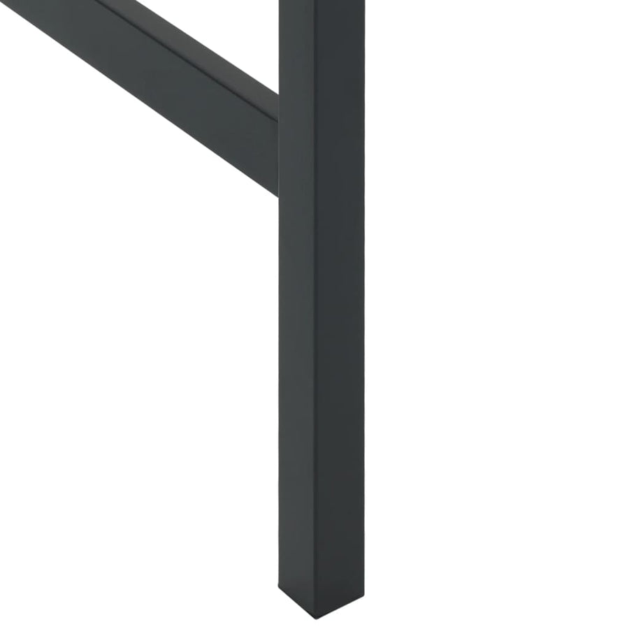 3-Delige Tuinbarset Gepoedercoat Staal Zwart 2 50 x 50 x 110 cm