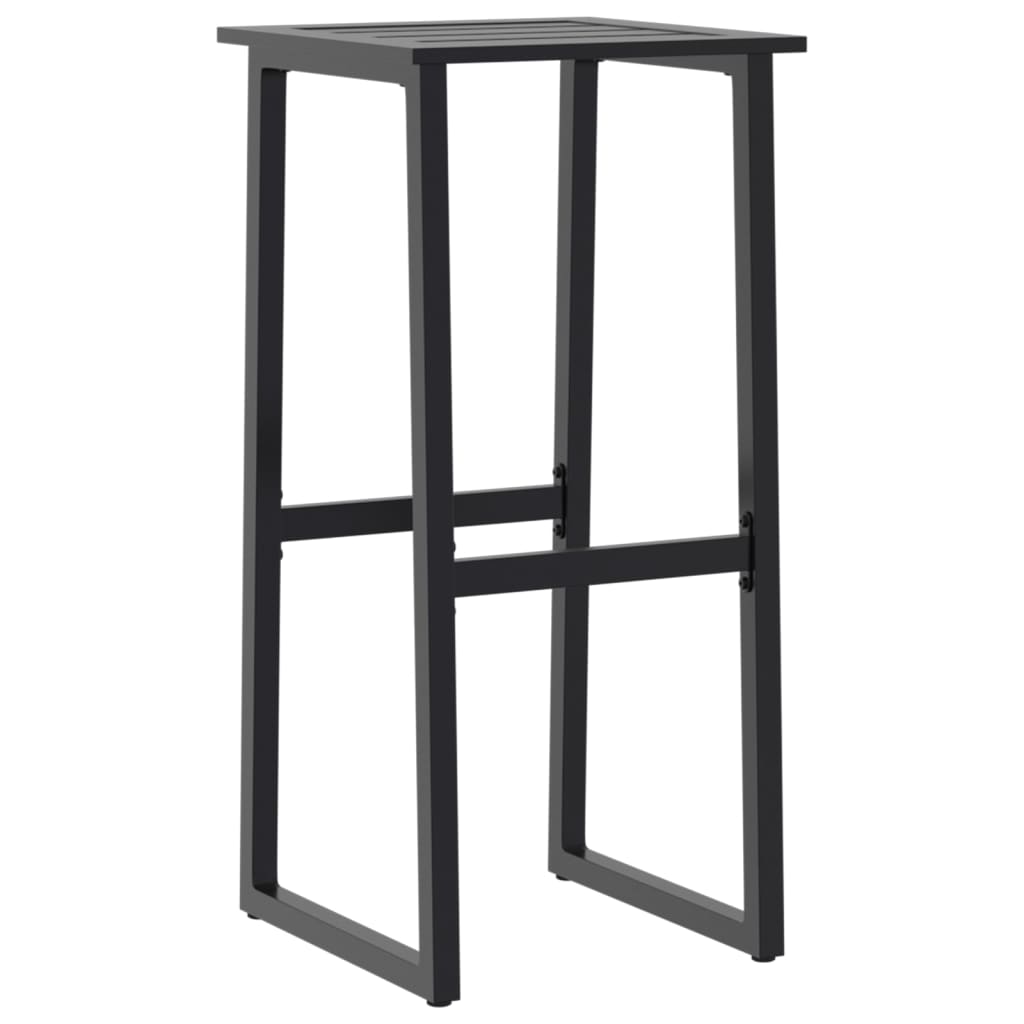 7-Delige Tuinbarset Gepoedercoat Staal Zwart 6 100 x 100 x 110 cm