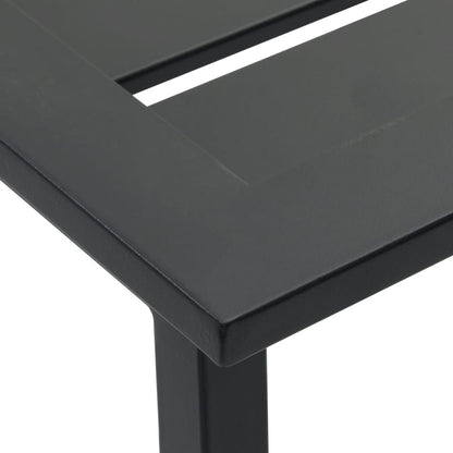 7-Delige Tuinbarset Gepoedercoat Staal Zwart 6 100 x 100 x 110 cm