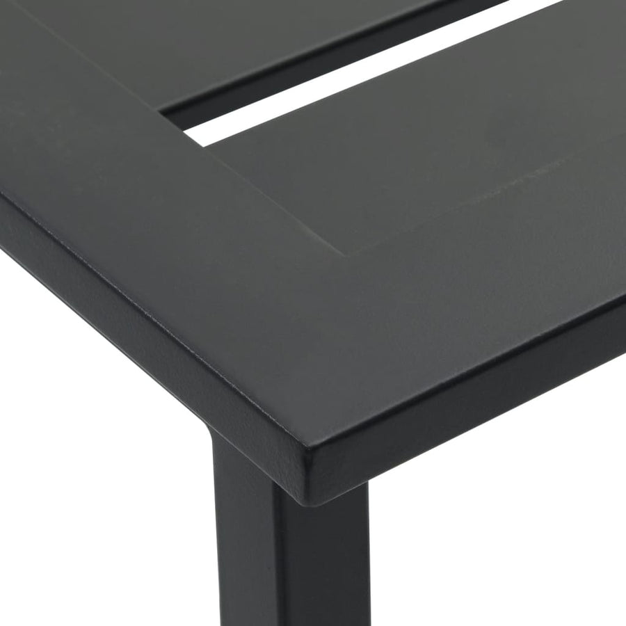 7-Delige Tuinbarset Gepoedercoat Staal Zwart 6 100 x 100 x 110 cm