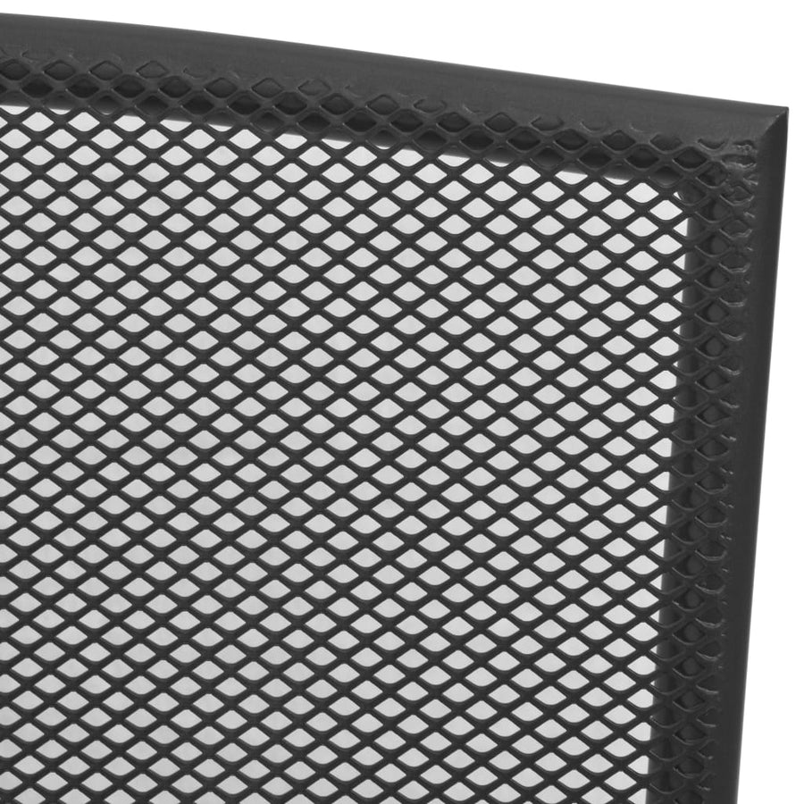 5-Delige Tuinset Stapelbaar Gepoedercoat Staal Antracietkleurig 4