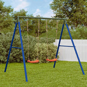 Schommelset met 2 schommels blauw oranje