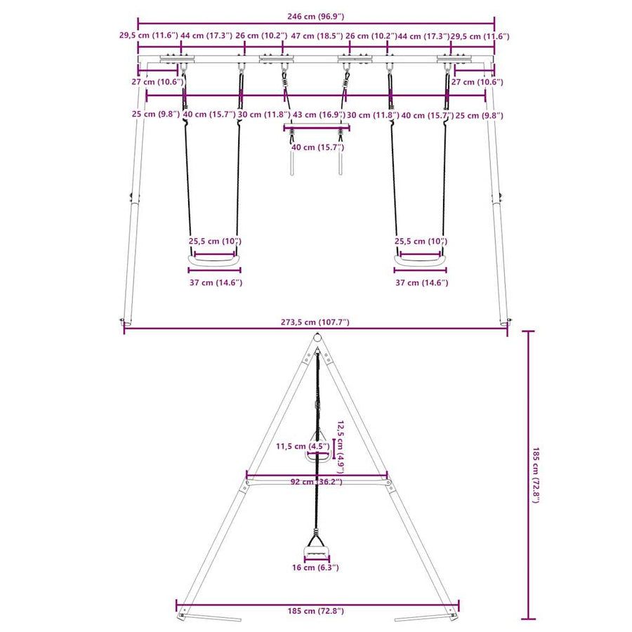 Schommelset Met Schommels En Trapeze 1