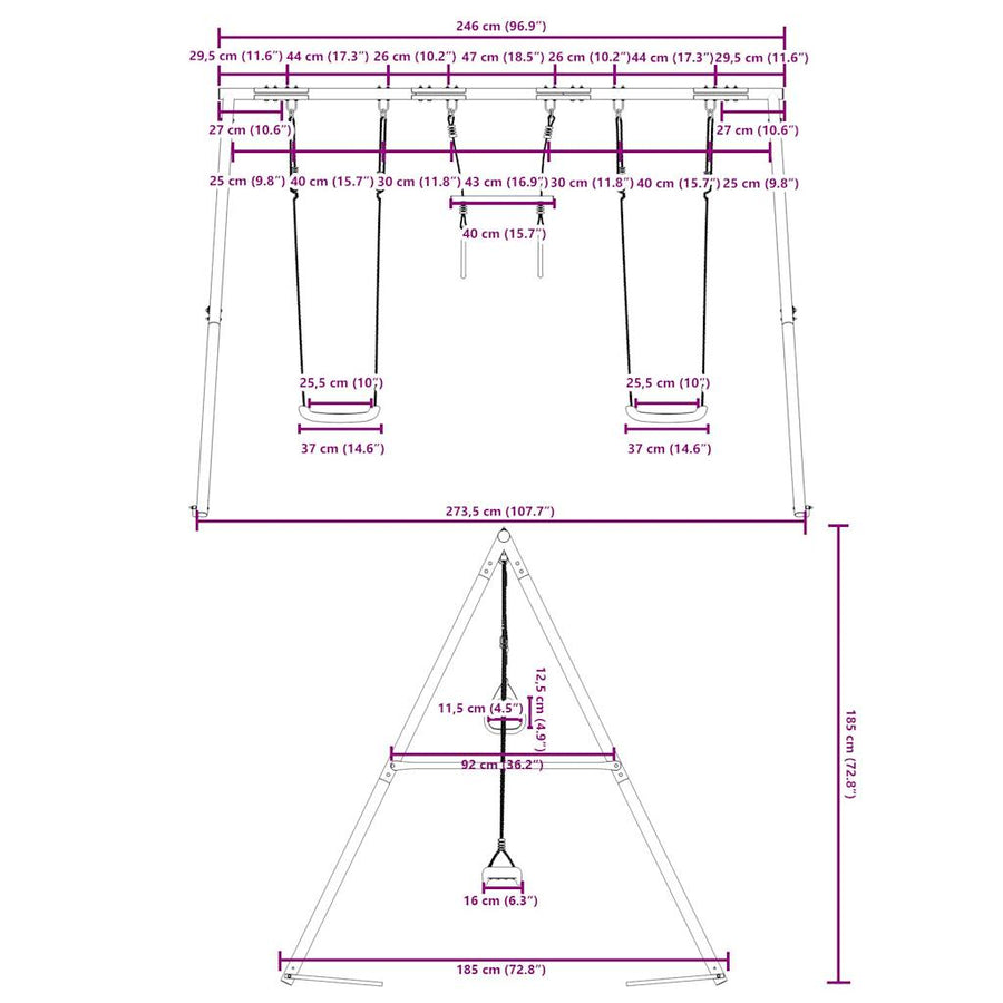 Schommelset Met Schommels En Trapeze 1