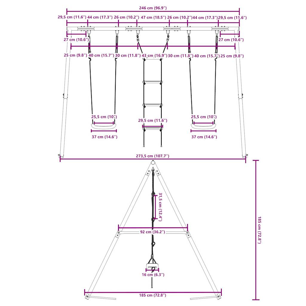 Schommelset Met Schommels En Ladder 1