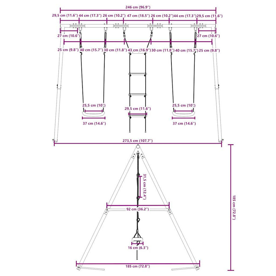 Schommelset Met Schommels En Ladder 1