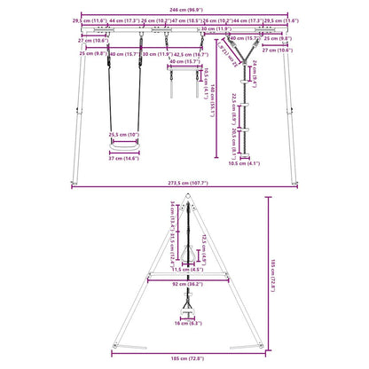 Schommelset Met Schommel, Trapeze En Klimtouw Met Schijven 1