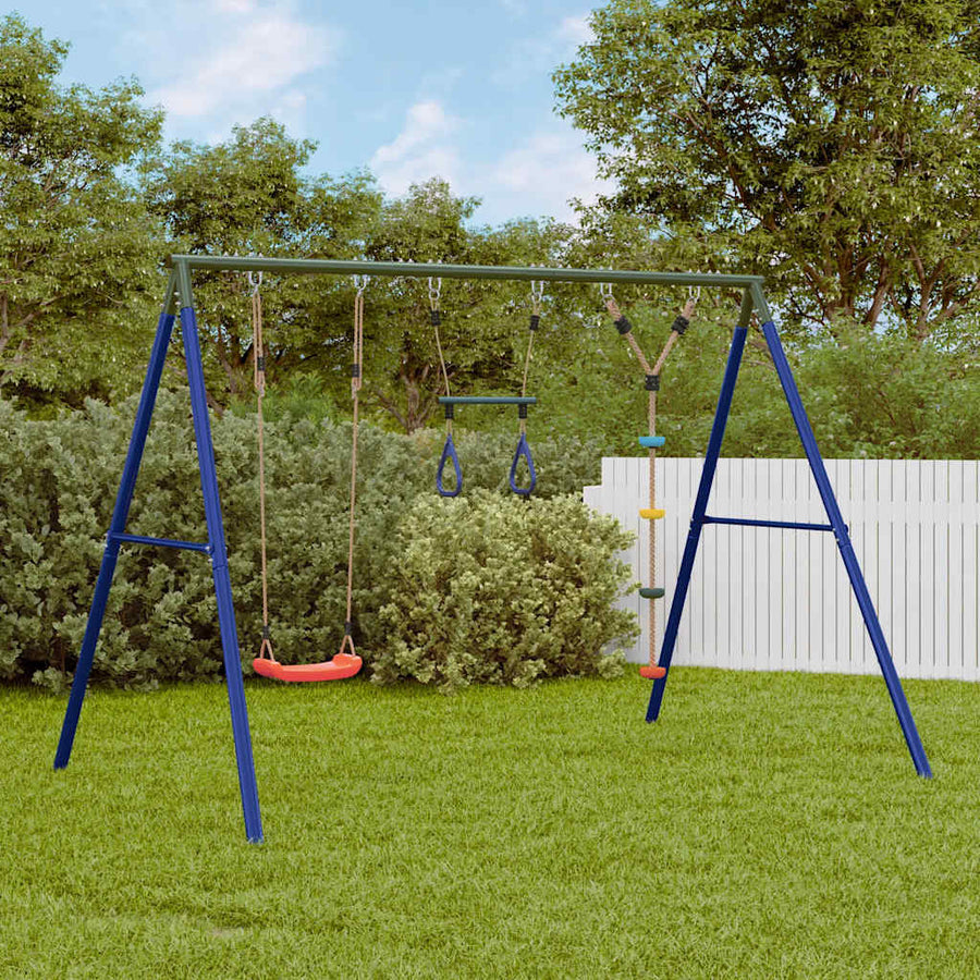 Schommelset Met Schommel, Trapeze En Klimtouw Met Schijven 1