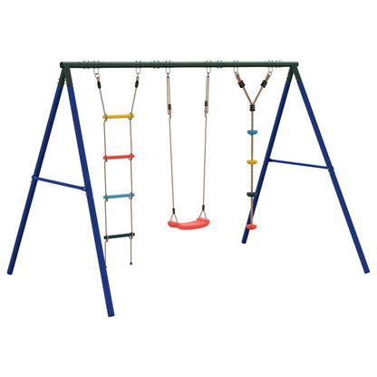 Schommelset Met Schommel, Ladder En Klimtouw Met Schijven 1