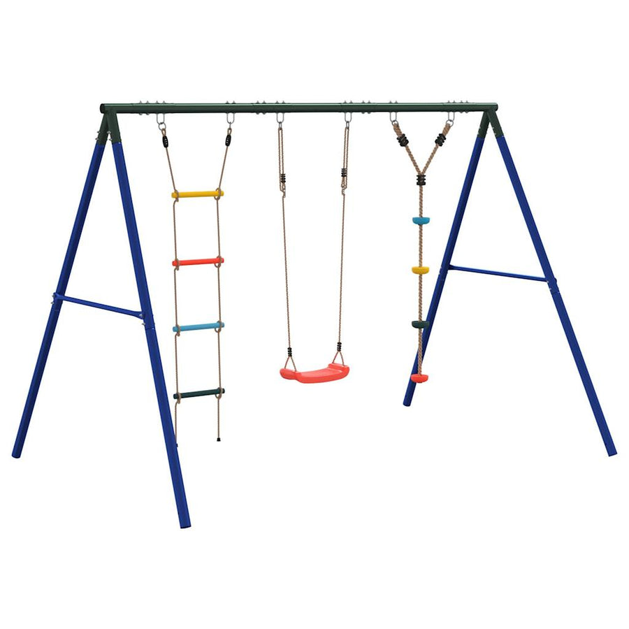Schommelset Met Schommel, Ladder En Klimtouw Met Schijven 1