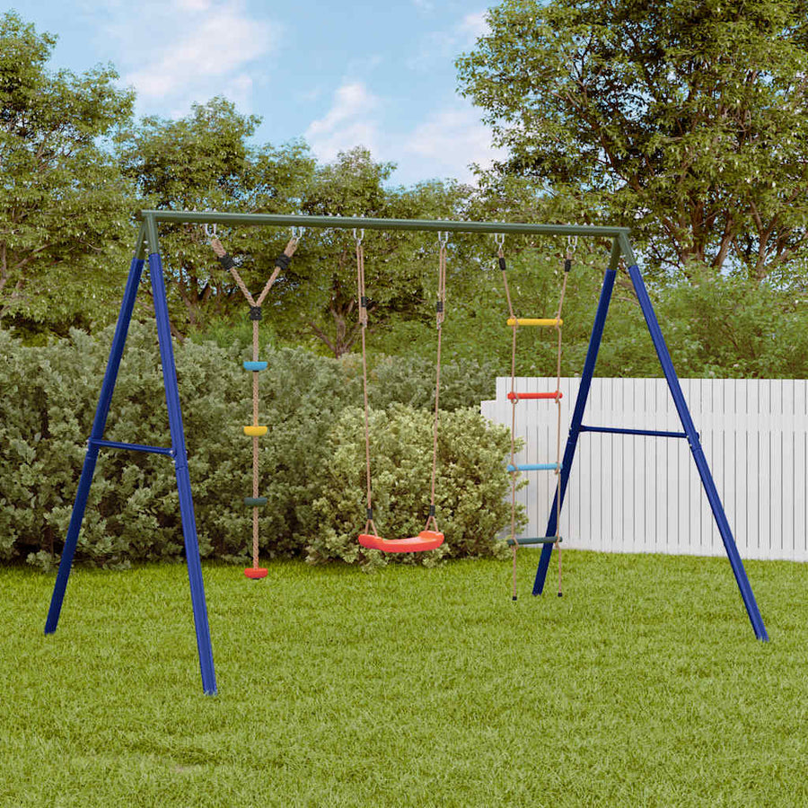 Schommelset Met Schommel, Ladder En Klimtouw Met Schijven 1