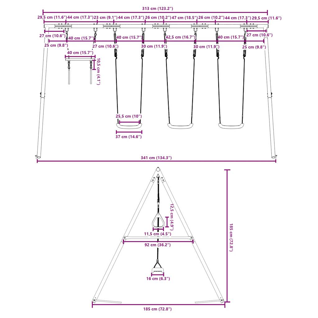 Schommelset Met Schommels En Trapeze 1