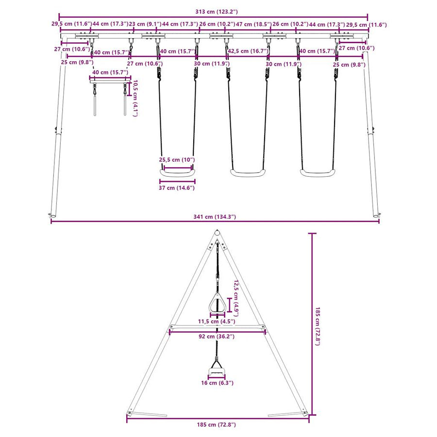 Schommelset Met Schommels En Trapeze 1