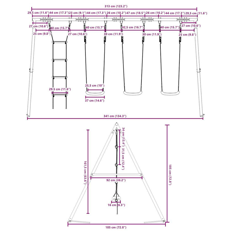 Schommelset Met Schommels En Ladder 1