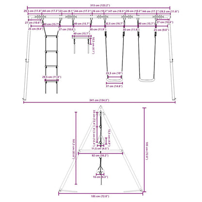 Schommelset Met Schommels, Trapeze En Ladder 1