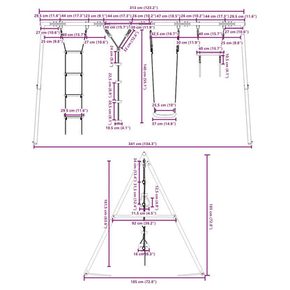 Schommelset Met Schommel, Trapeze, Ladder En Klimtouw 1