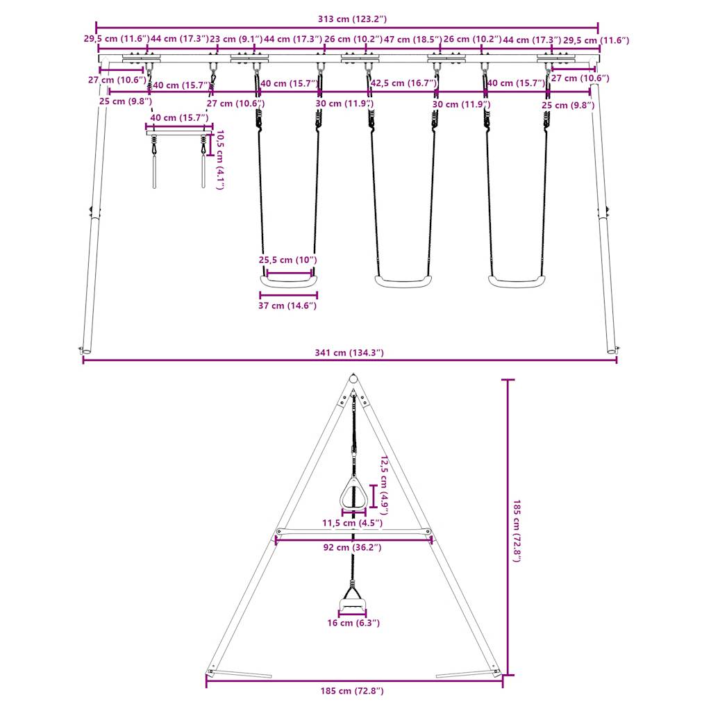 Schommelset Met Schommels En Trapeze 1