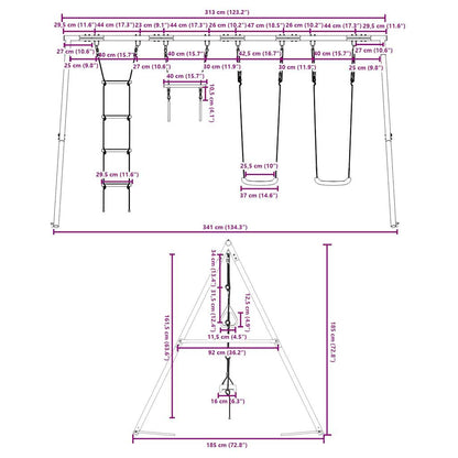 Schommelset Met Schommels, Trapeze En Ladder 1
