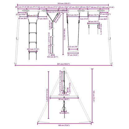 Schommelset Met Schommel, Trapeze, Ladder En Klimtouw 1