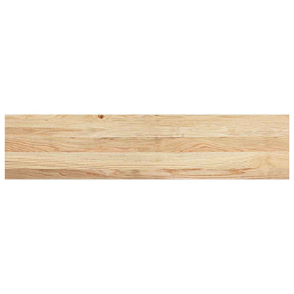 Traptreden Onbehandeld Massief Eikenhout Naturel 2 110 x 25 x 2 cm