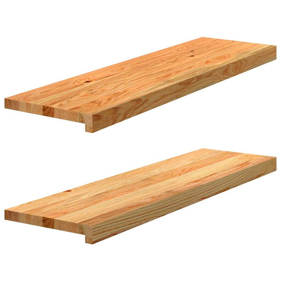 Traptreden Massief Eikenhout Lichtbruin 2 90 x 25 x 2 cm