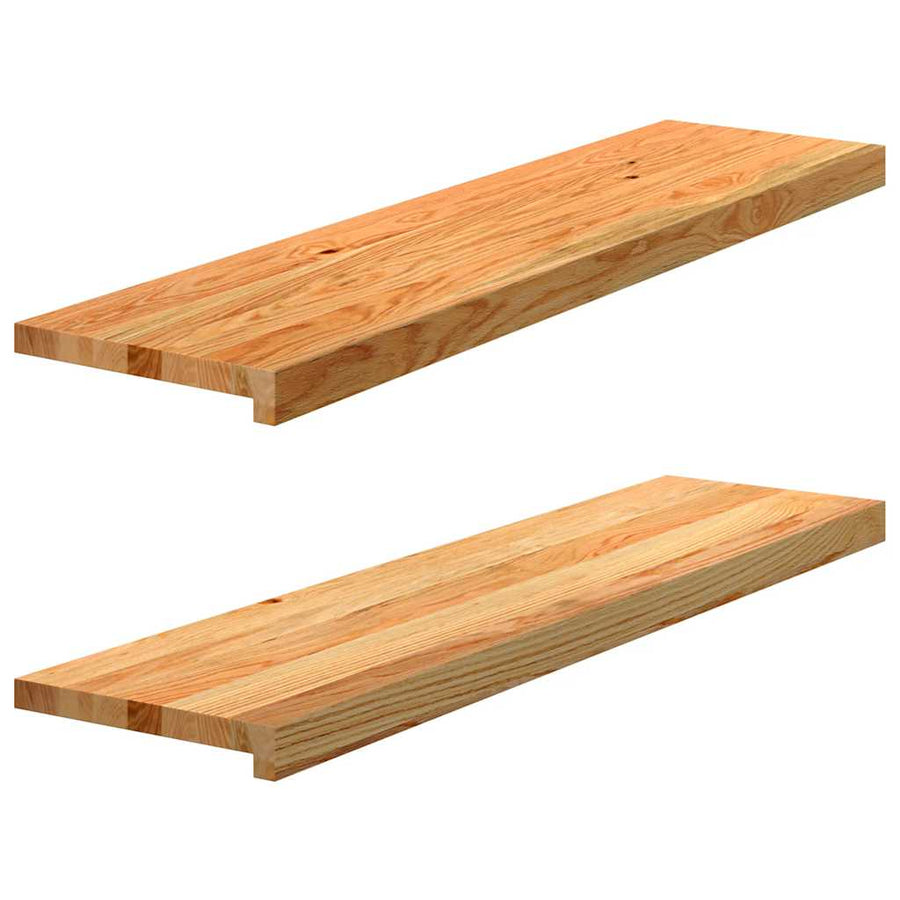 Traptreden Massief Eikenhout Lichtbruin 2 100 x 25 x 2 cm