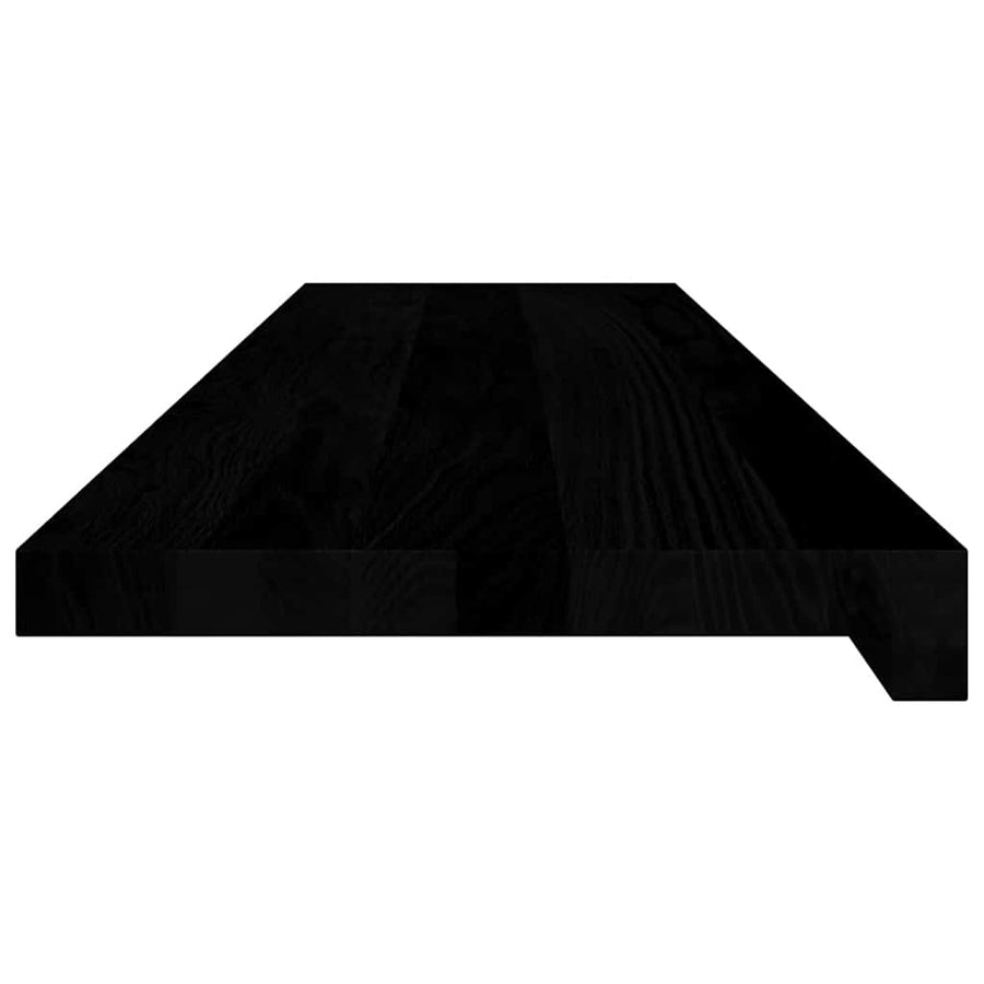 Traptreden 2 st 100x25x2 cm massief eikenhout donkerbruin