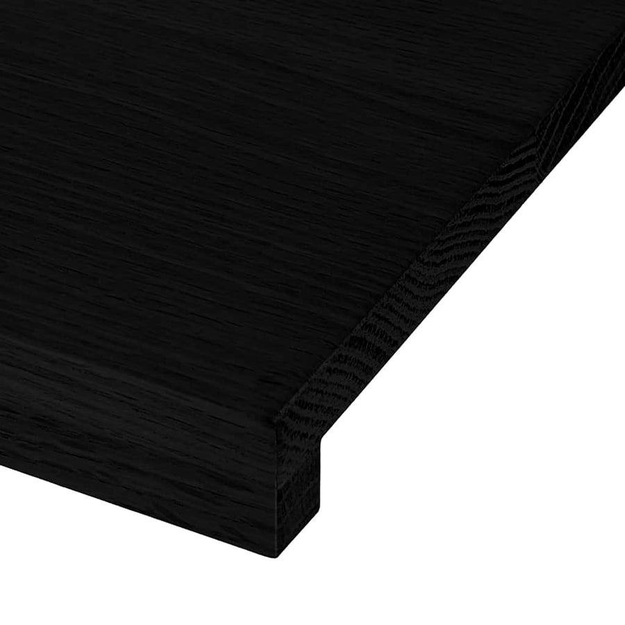 Traptreden 2 st 100x25x2 cm massief eikenhout donkerbruin