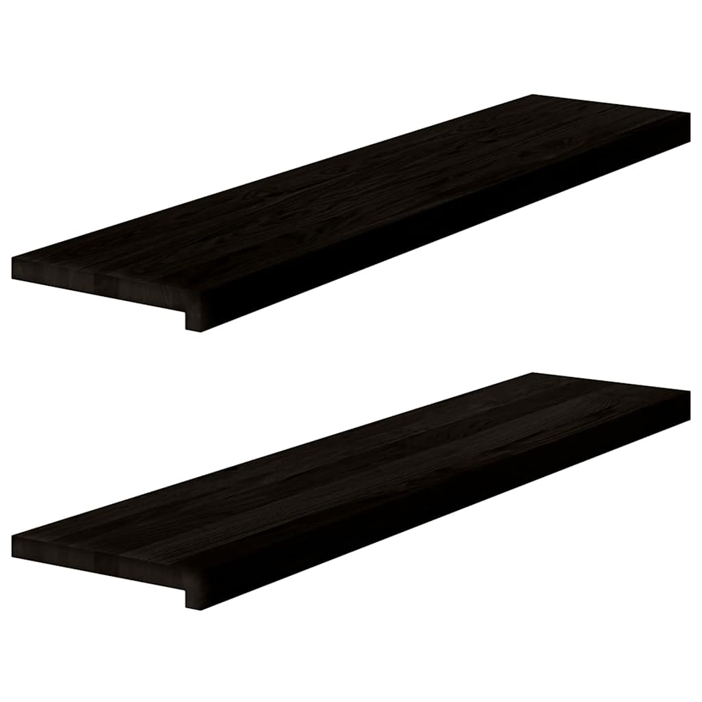 Traptreden Massief Eikenhout Donkerbruin 2 110 x 30 x 2 cm