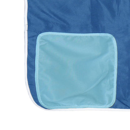 Kinderhoogslaper met tunnel 90x190 cm massief grenenhout blauw