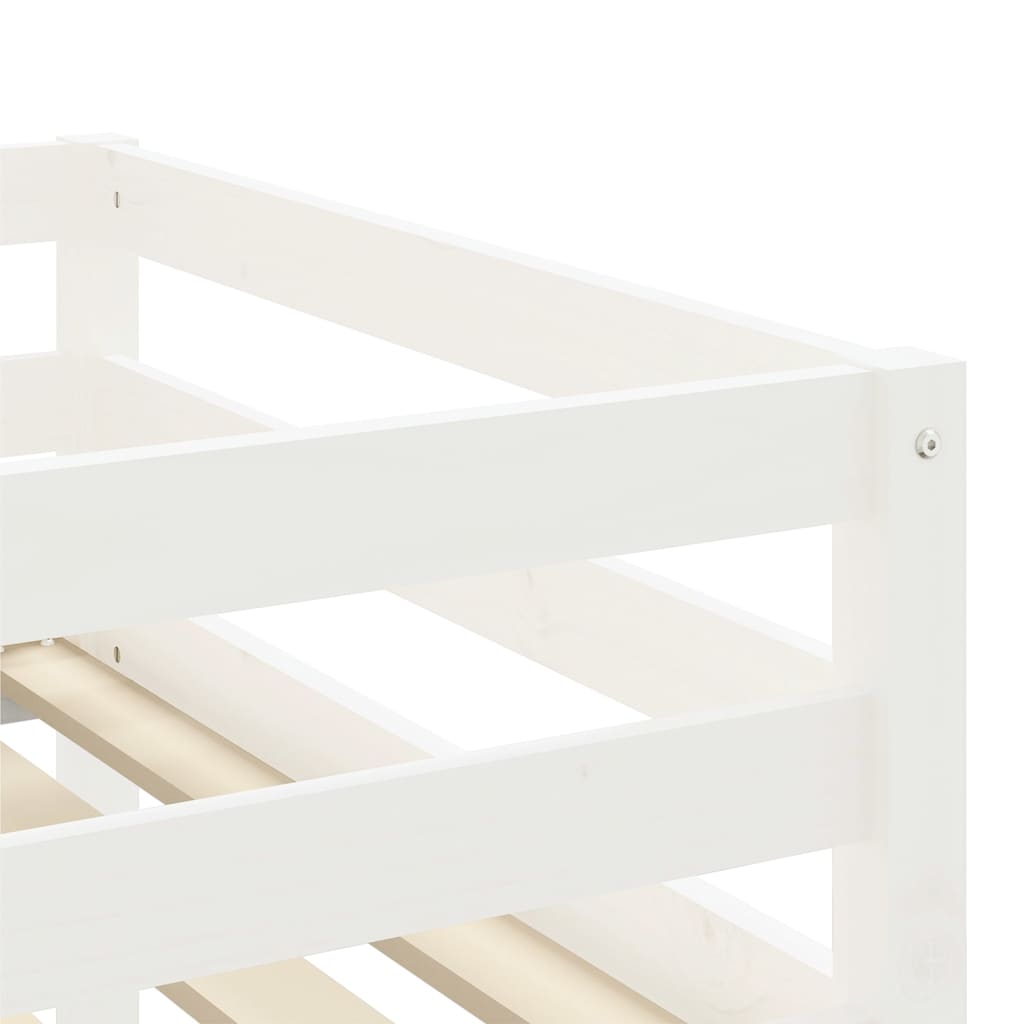 Kinderhoogslaper met tunnel 90x190 cm massief grenenhout roze