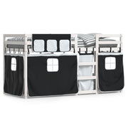 Stapelbed 75x190 cm grenenhout wit zwart