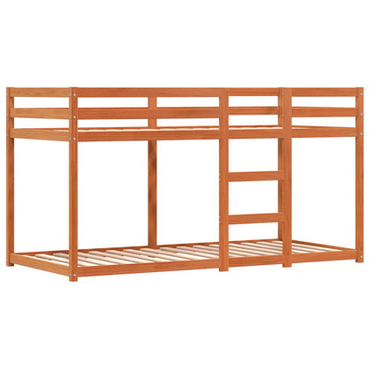 Stapelbed met gordijnen 80x200 cm grenenhout wit en zwart