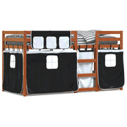 Stapelbed 90x190 cm grenenhout wit zwart