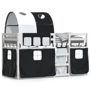 Stapelbed 75x190 cm grenenhout wit zwart