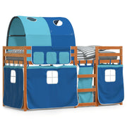 Stapelbed 80x200 cm massief grenenhout blauw