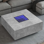 Salontafel grijs 100x100x40 cm led