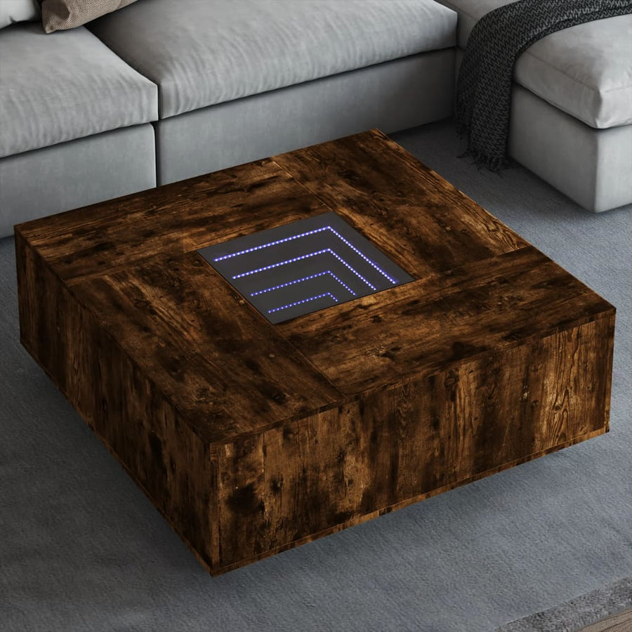 Salontafel Met Infinity Led Kleurig 100 x 100 x 40 cm