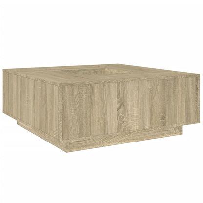 Salontafel 100x100x40 cm bewerkt hout sonoma eikenkleurig