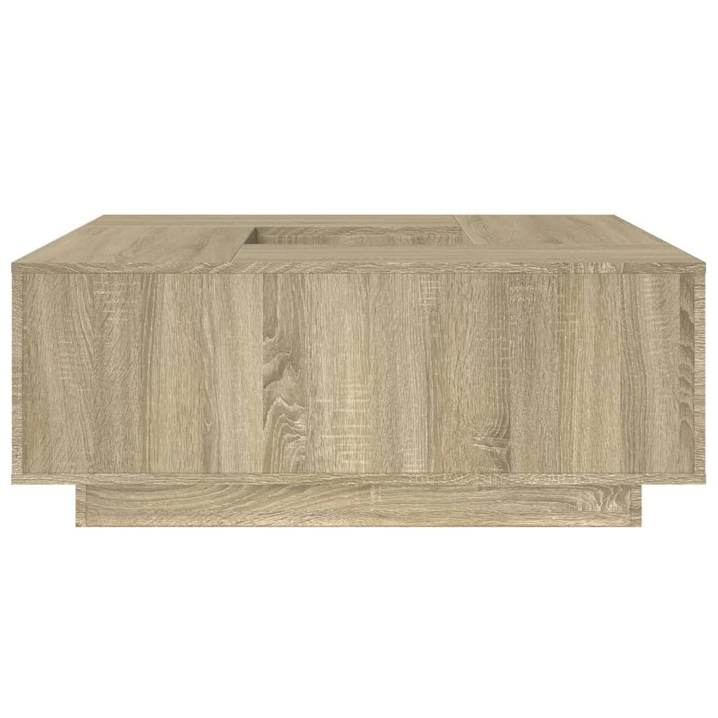Salontafel 100x100x40 cm bewerkt hout sonoma eikenkleurig