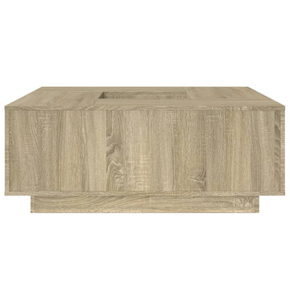 Salontafel 100x100x40 cm bewerkt hout sonoma eikenkleurig