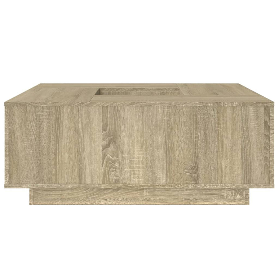 Salontafel 100x100x40 cm bewerkt hout sonoma eikenkleurig