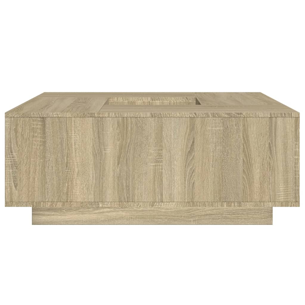 Salontafel 100x100x40 cm bewerkt hout sonoma eikenkleurig
